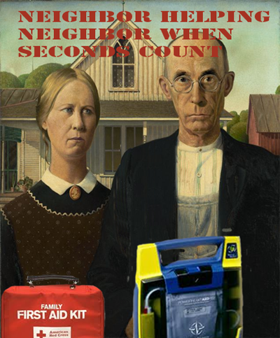 Neighbor helping neighbor when seconds count